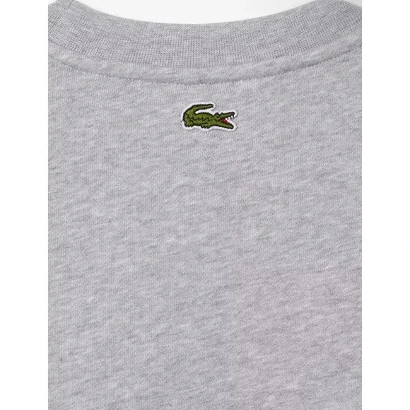 Lacoste Men Sweatshirt Grey Crewneck 100% Cotton Art SH3581-51 Size Medium-New - Picture 3 of 9